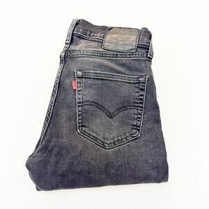 Levi's 511 Sraight Leg Black Charcoal Denim Jeans Size 33 x 32 L